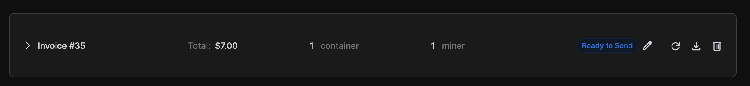 RWO Billing tab create invoice